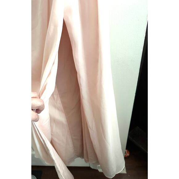 HAYLEY PAIGE OCCASIONS Formal Bridesmaid Dress Gown 5955 Blush - Sz 12 - NWT - Picture 6 of 10